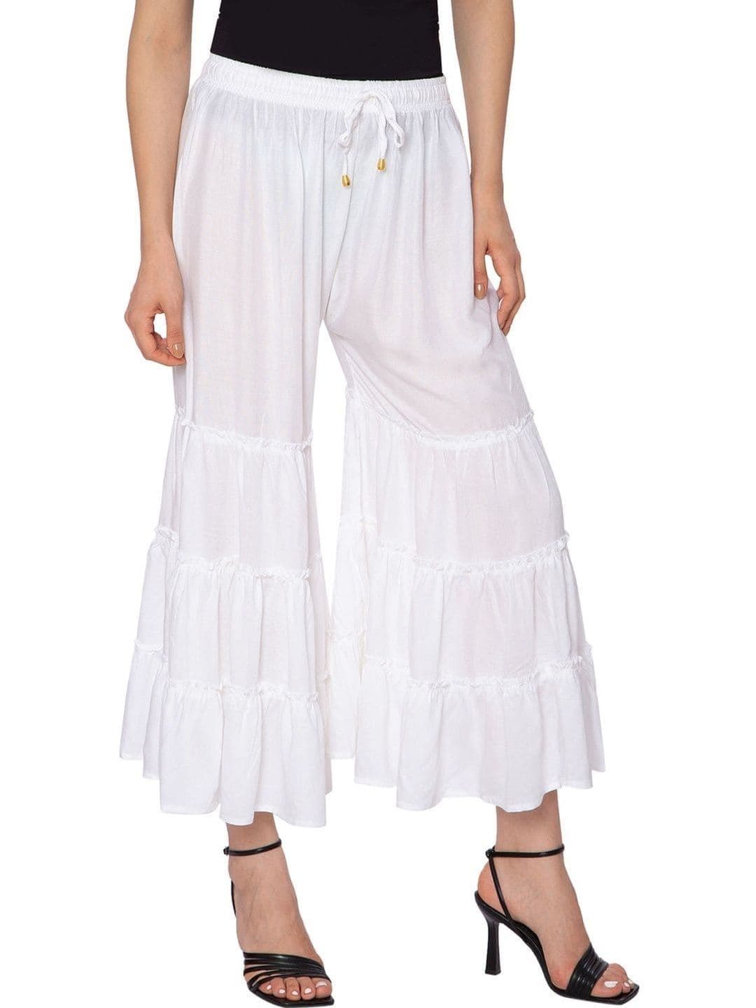 TNQ Women Embellished Flared Palazzos - view 1