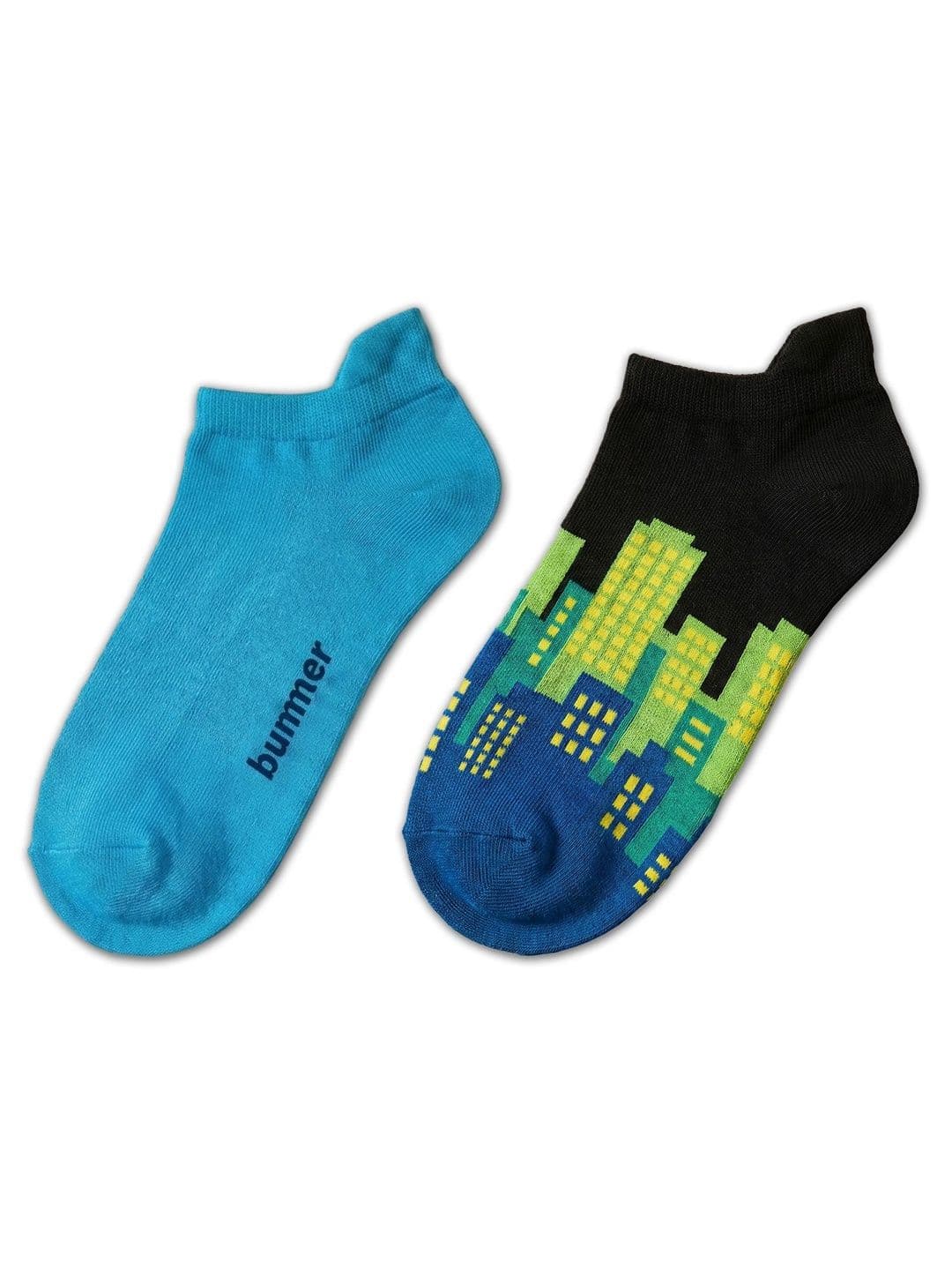 bummer Unisex Pack of 2 Cotton Patterned Ankle Length Socks - view 1