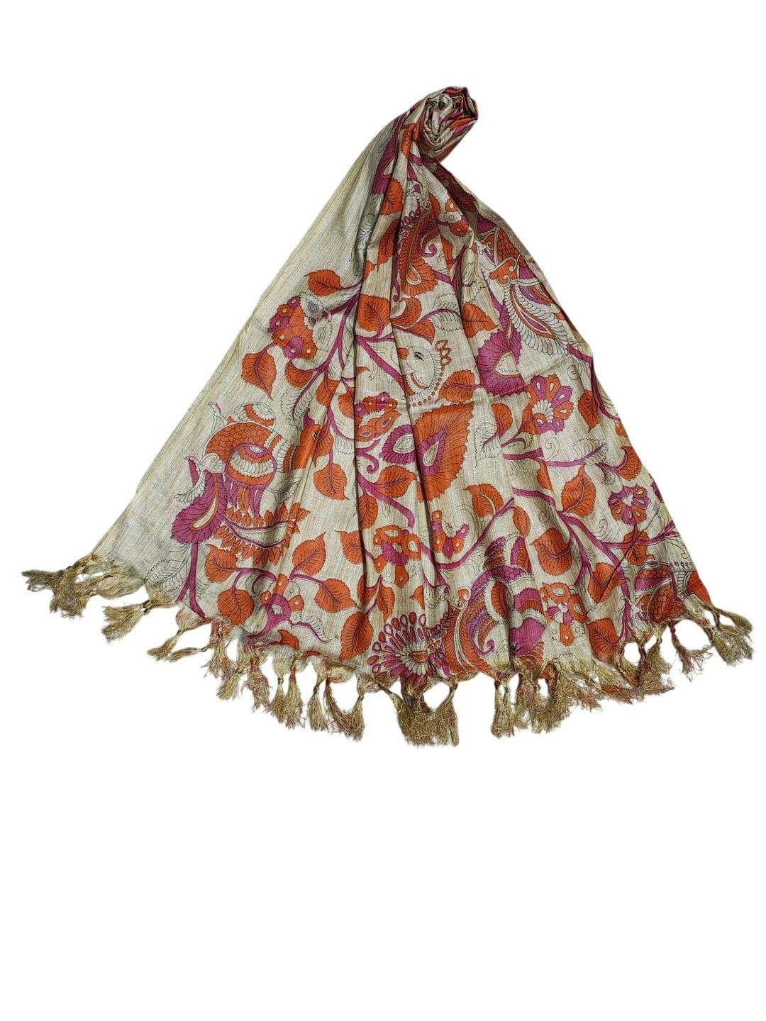 ivikta Printed Cotton Silk Kalamkari Dupatta - view 1