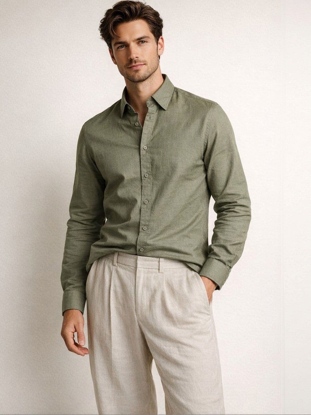 Hetiers Men Slim Fit Casual Shirt - view 1