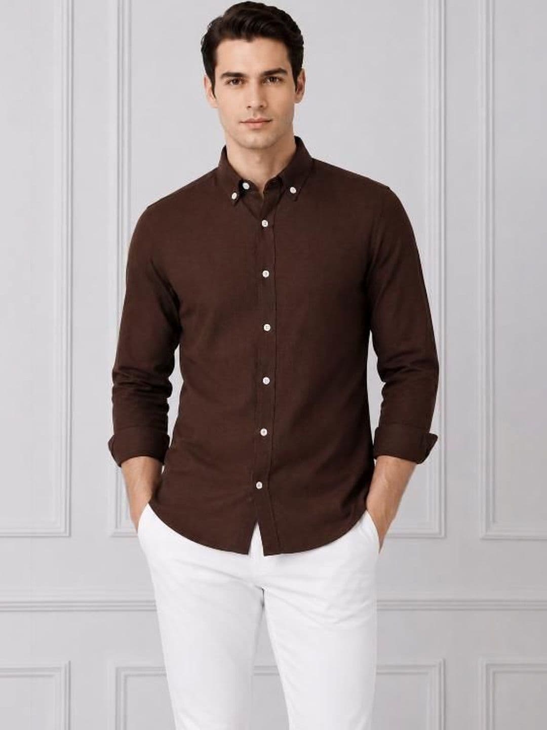 TAGDO FASHION Men Solid Full Sleeve Regular Fit Casual Shirt - view 1