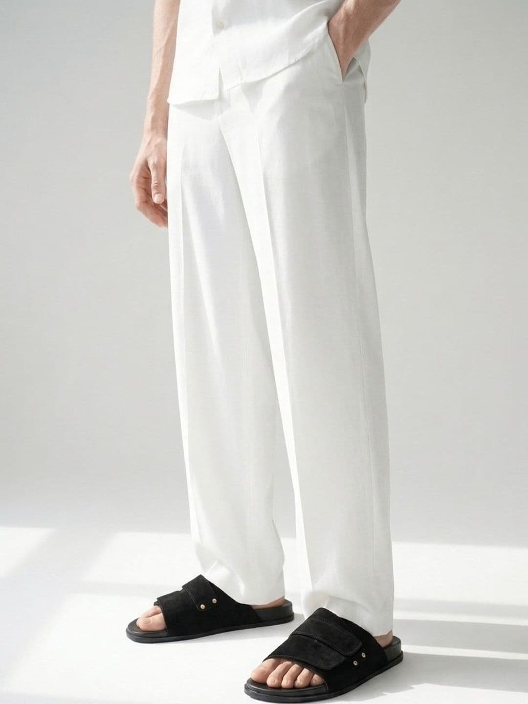 MICHEAL FERAAS Men Leather Sliders - view 1