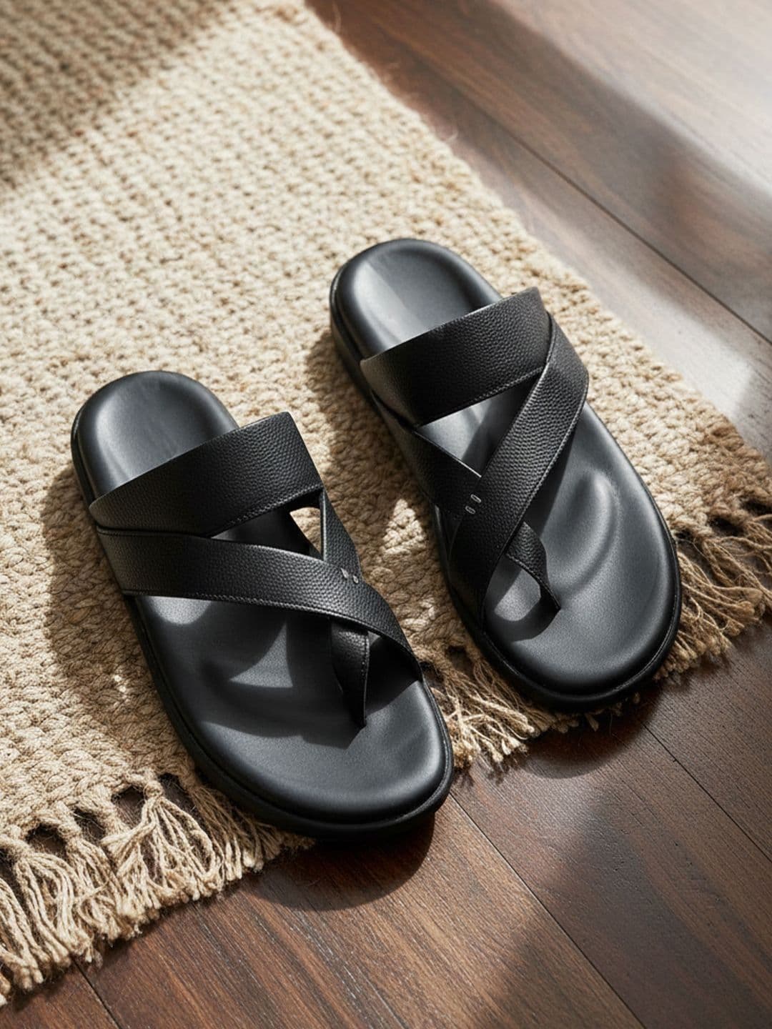 Khadims Men Leather Comfort Sandals - view 1