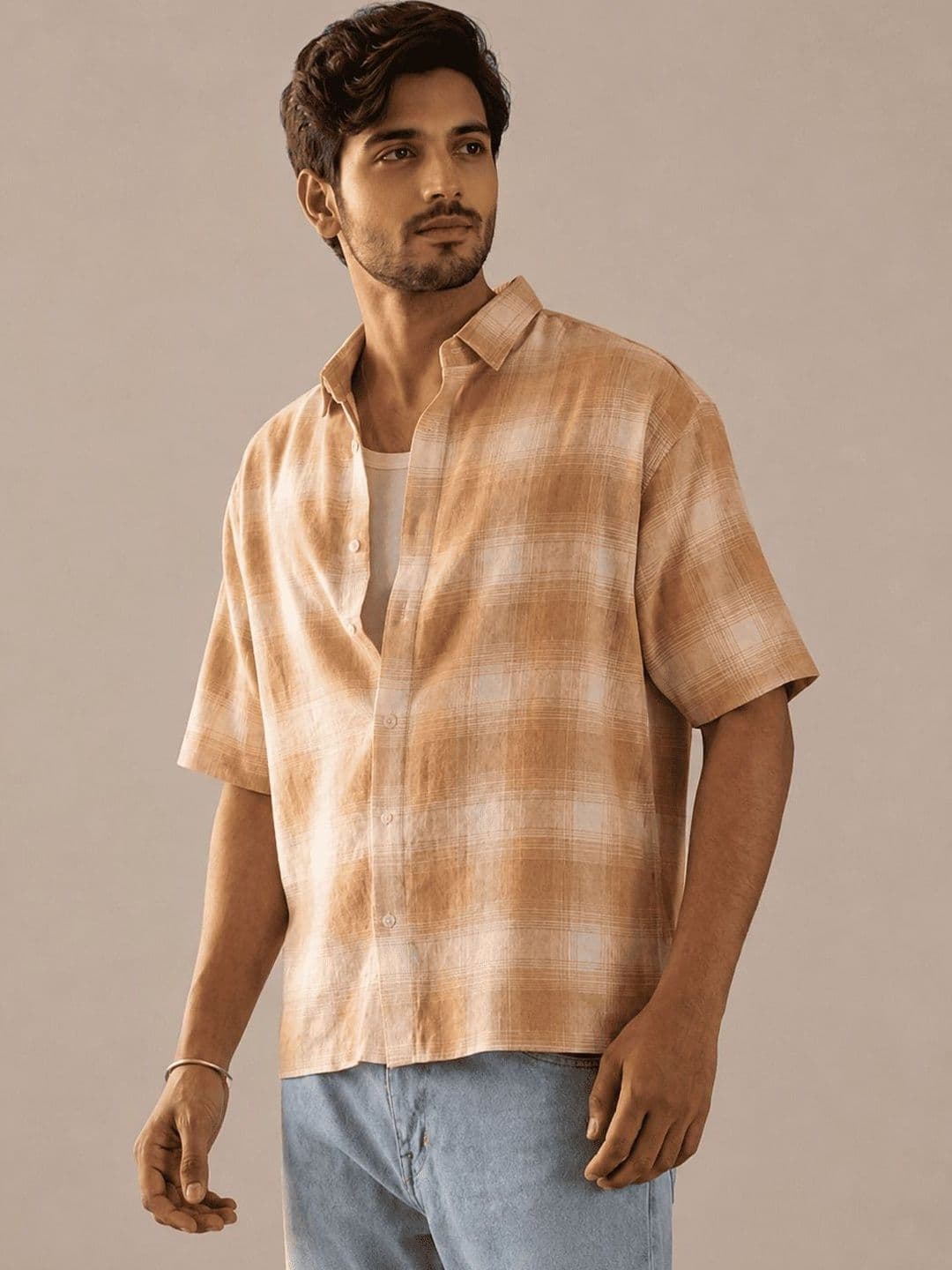 Powerlook Men Gingham Checks Checked Casual Shirt - view 1