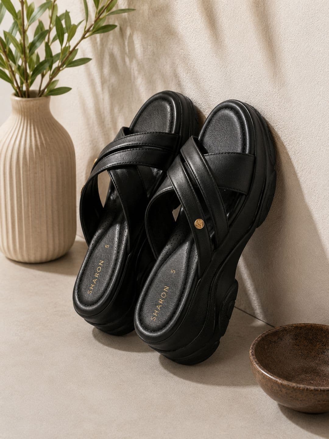 Khadims Women Embellished Flatform Heels Sandals - view 1