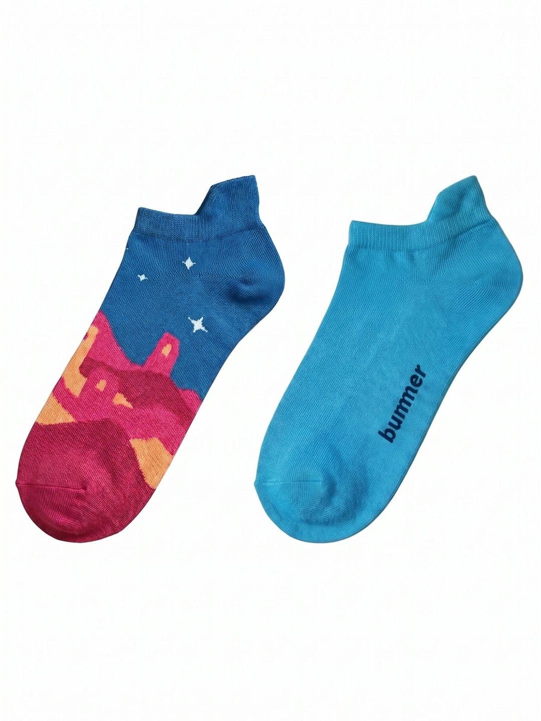 bummer Unisex Pack of 2 Cotton Patterned Ankle Length Socks - view 1