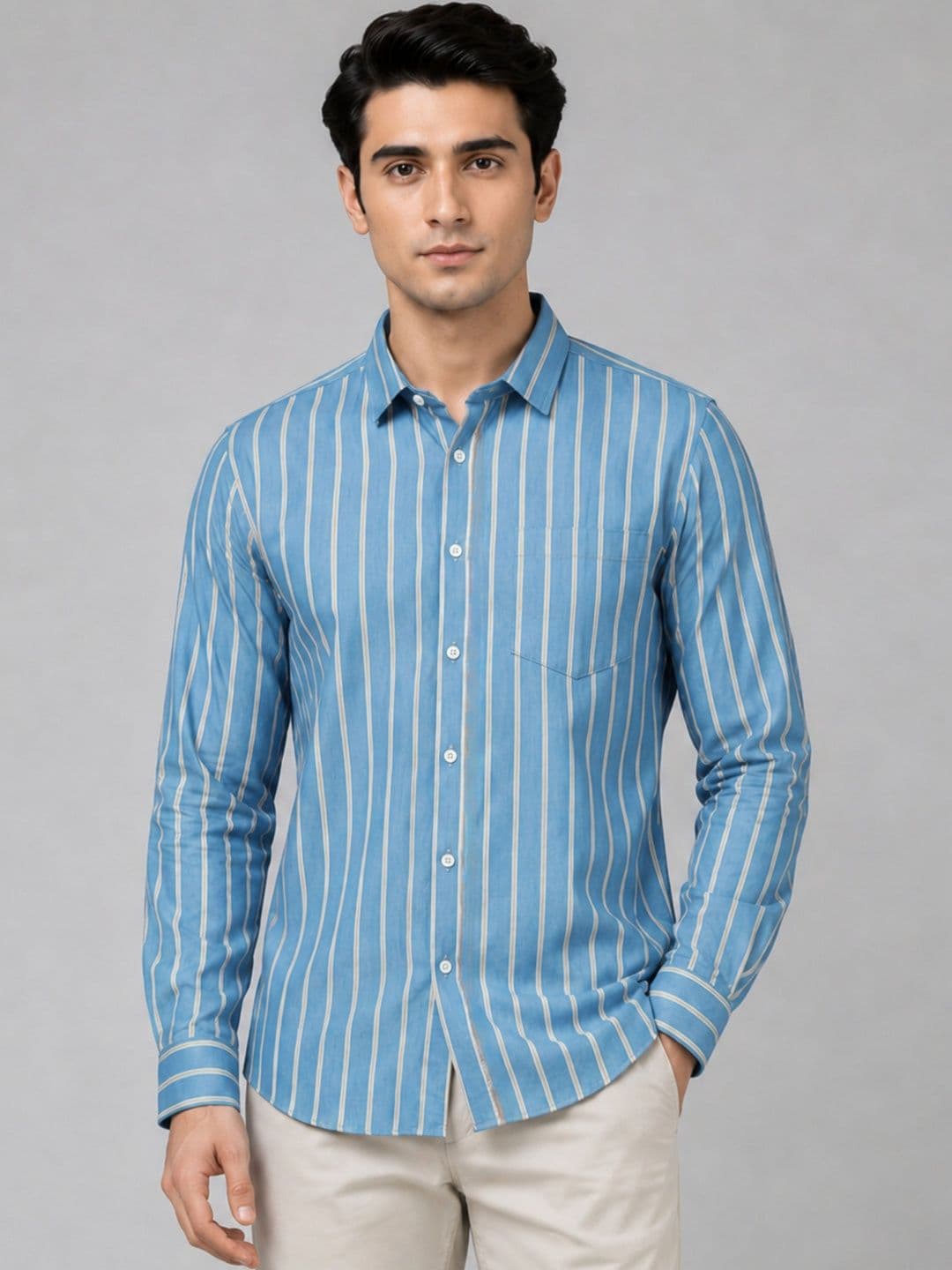 Exotica Style Men Comfort Striped Casual Shirt - view 1