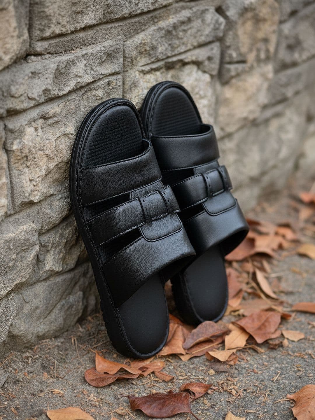 Khadims Men Leather Comfort Sandals - view 1