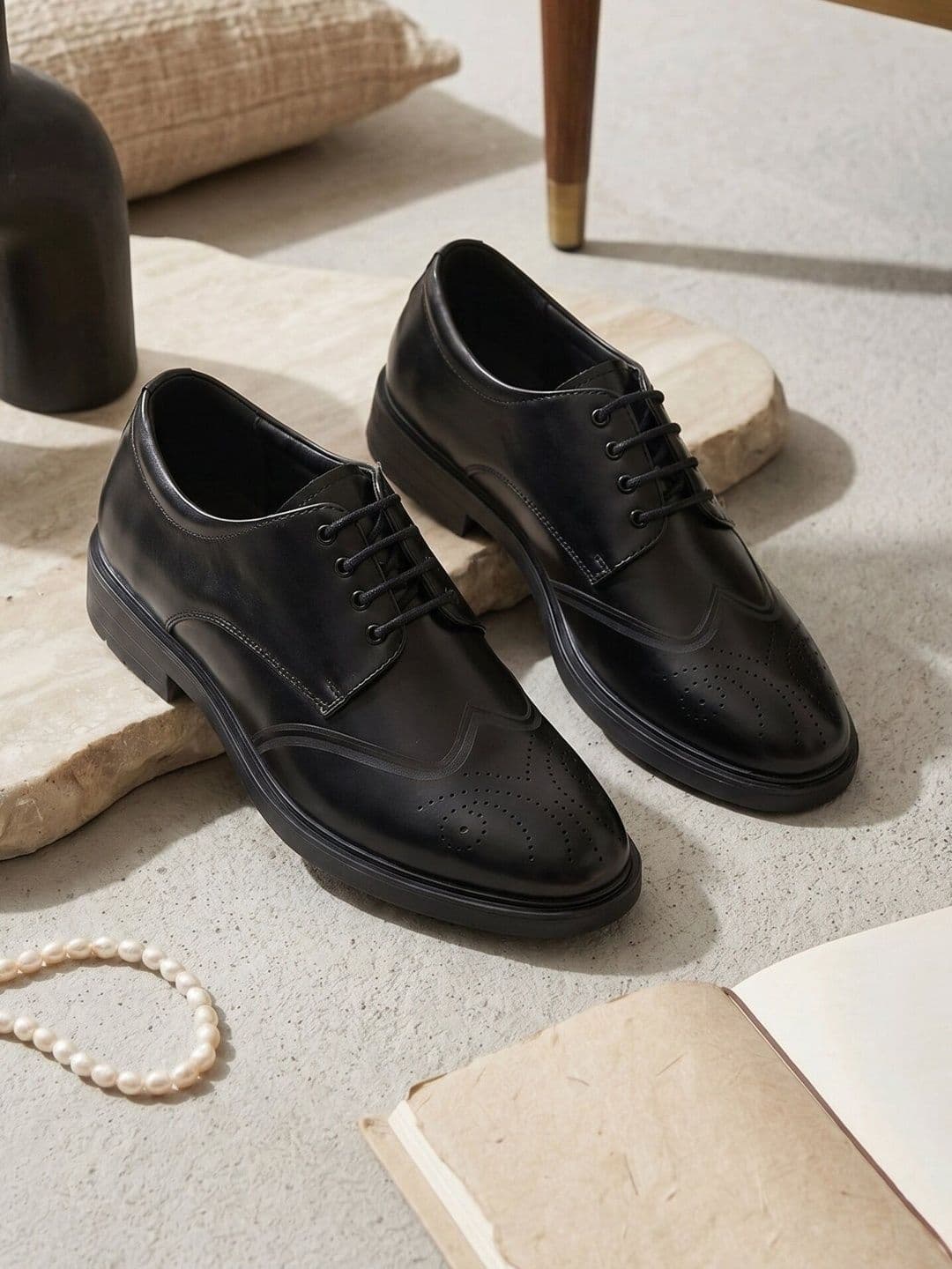 INVICTUS Men Textured Formal Brogues - view 1