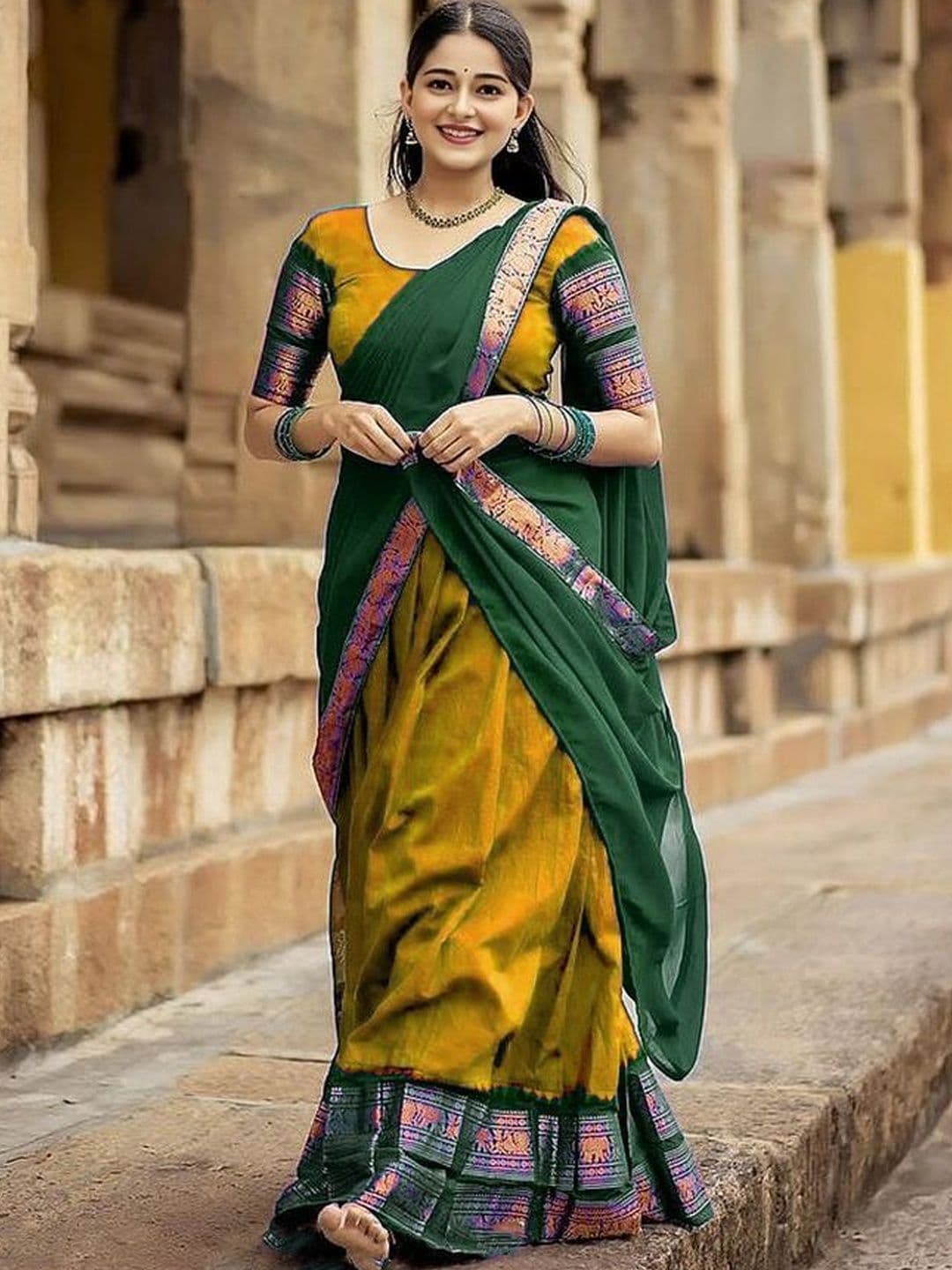 MANMOHITSAREE Embroidered Unstitched Lehenga & Blouse With Dupatta - view 1