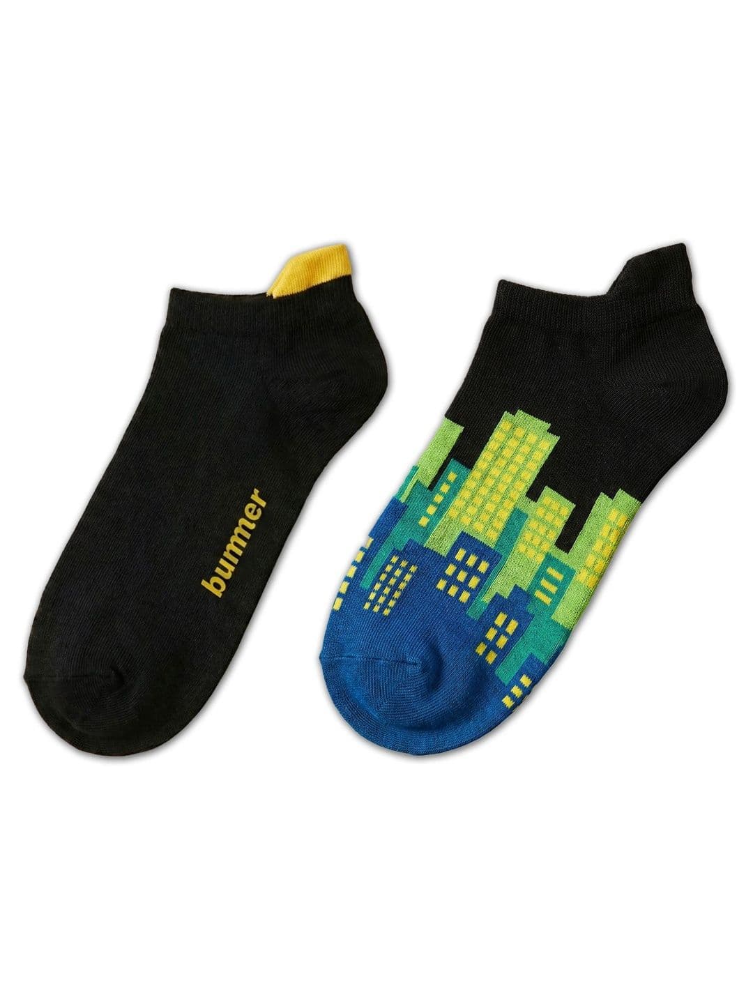 bummer Unisex Pack of 2 Cotton Patterned Ankle Length Socks - view 1