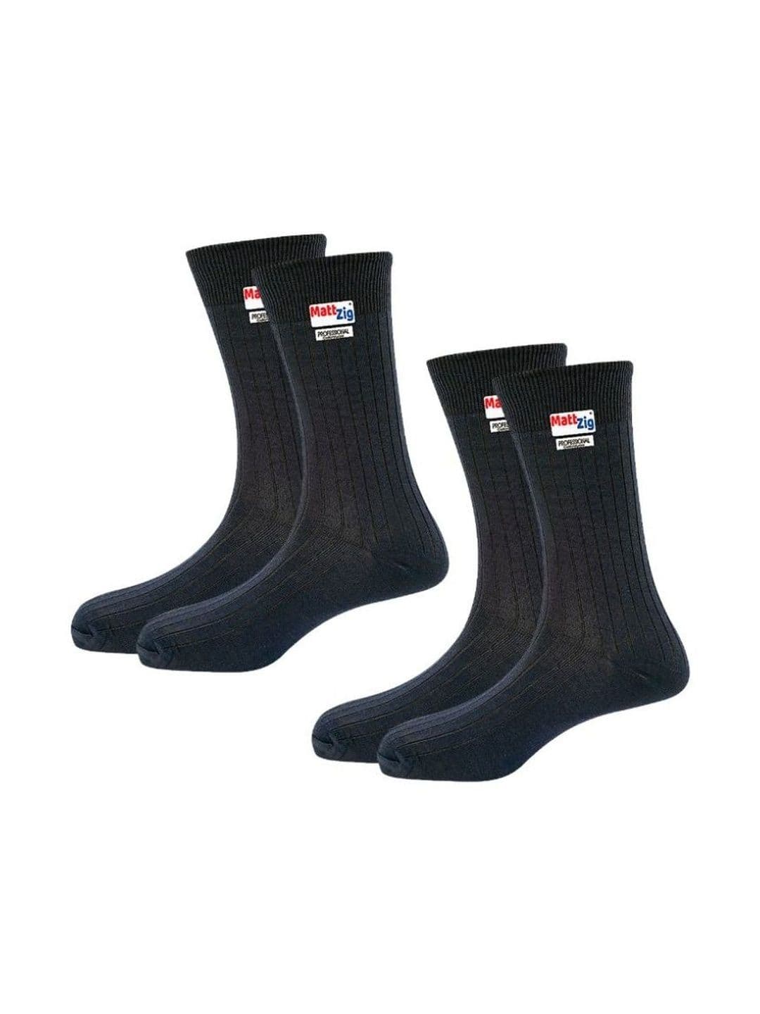 MattZig Men Pack of 2 Cotton Blend Calf Length Socks - view 1