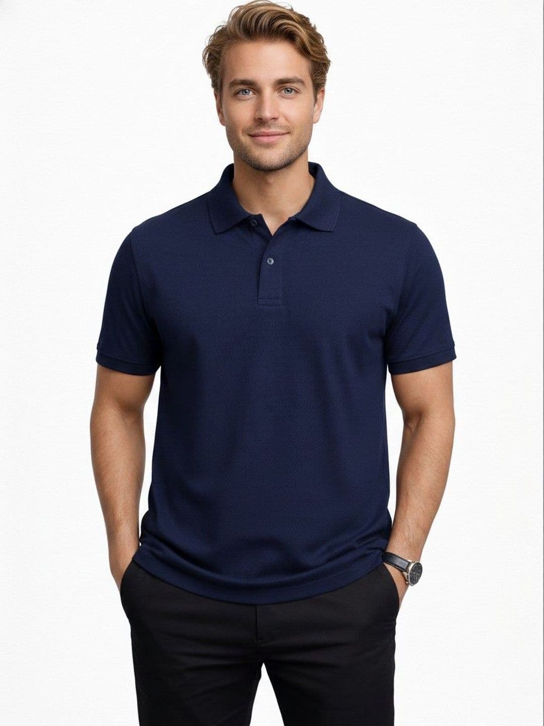 Moda Rapido Men Polo Collar Dri-FIT Slim Fit T-shirt - view 1