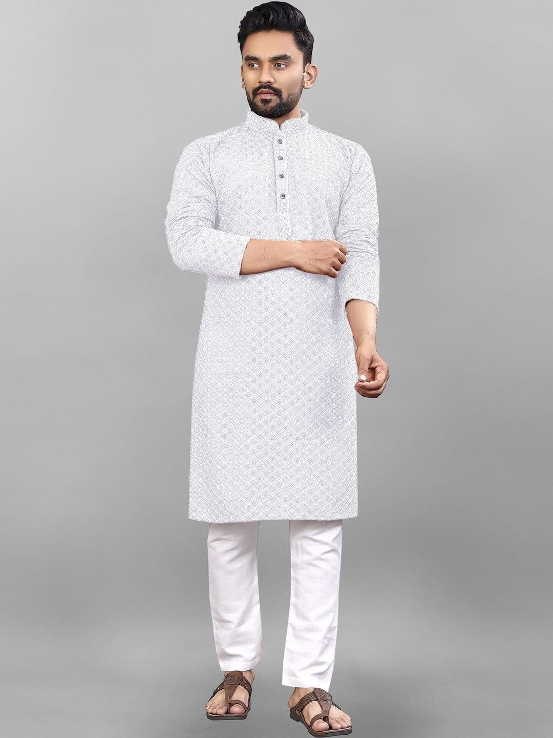 zommy Men Handloom Kurta - view 1