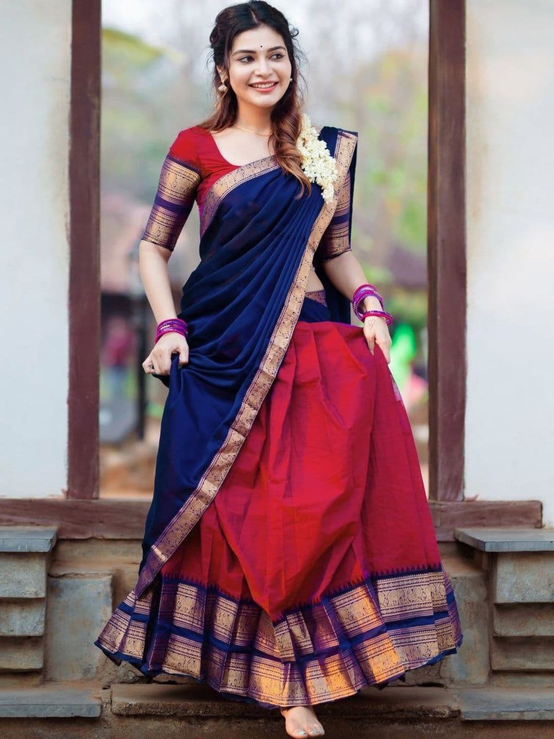 MANMOHITSAREE Unstitched Lehenga & Blouse With Dupatta - view 1