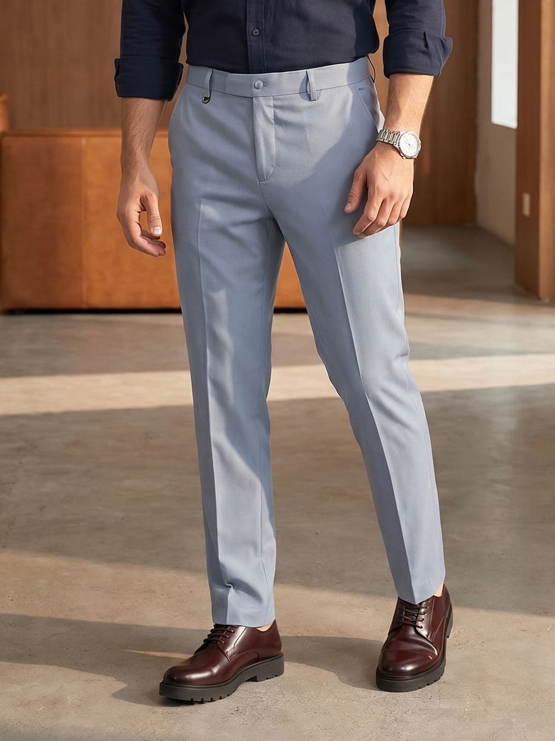 INVICTUS Men Flat-Front Formal Trouser - view 1