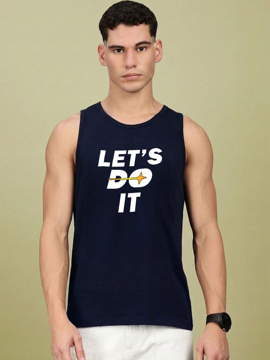 LUX NITRO Printed Cotton Gym Vest - view 1
