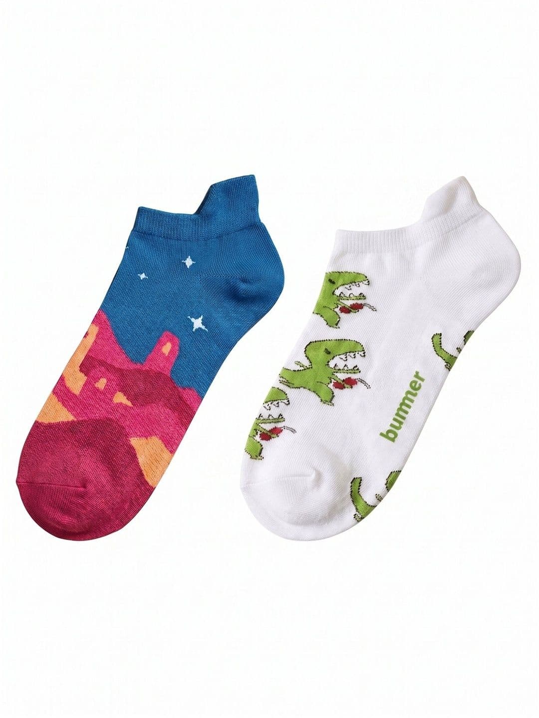 bummer Unisex Pack of 2 Cotton Patterned Ankle Length Socks - view 1