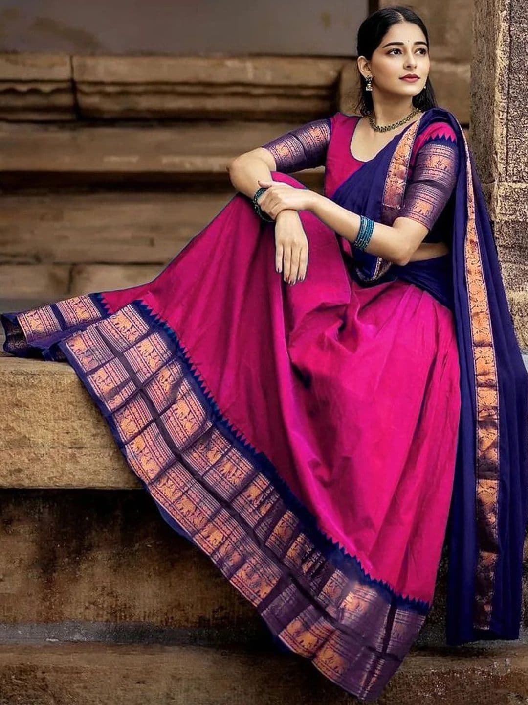 MANMOHITSAREE Unstitched Lehenga & Blouse With Dupatta - view 1