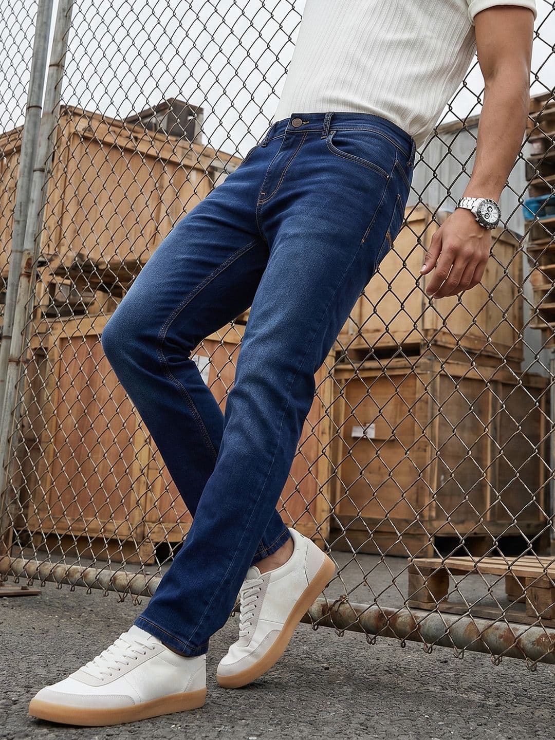 The Roadster Life Co. Men Slim Fit Light Fade Stretchable Jeans - view 1