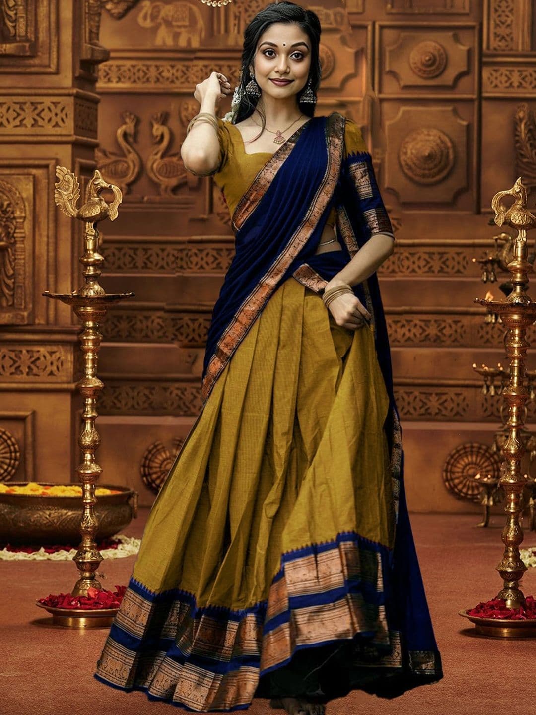 MANMOHITSAREE Unstitched Lehenga & Blouse With Dupatta - view 1