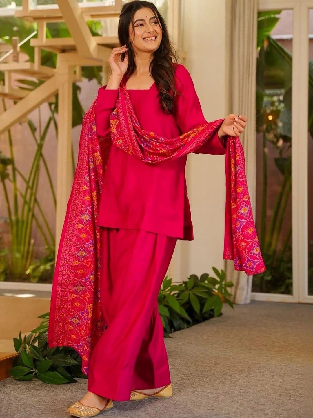 Sangria Women Regular Kurta with Patiala & With Dupatta - view 1