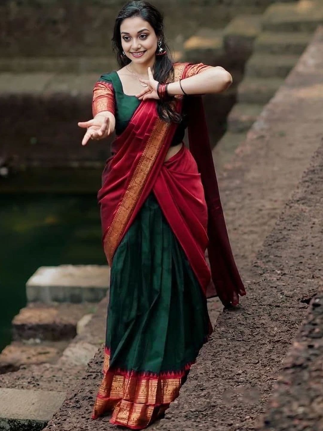 MANMOHITSAREE Unstitched Lehenga & Blouse With Dupatta - view 1