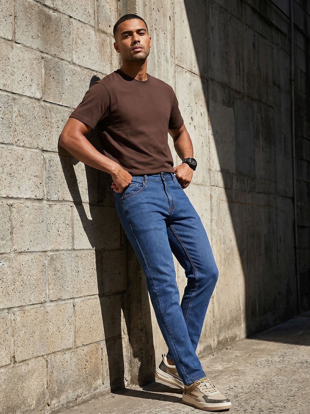 The Roadster Life Co. Men Slim Fit Light Fade Stretchable Jeans - view 1