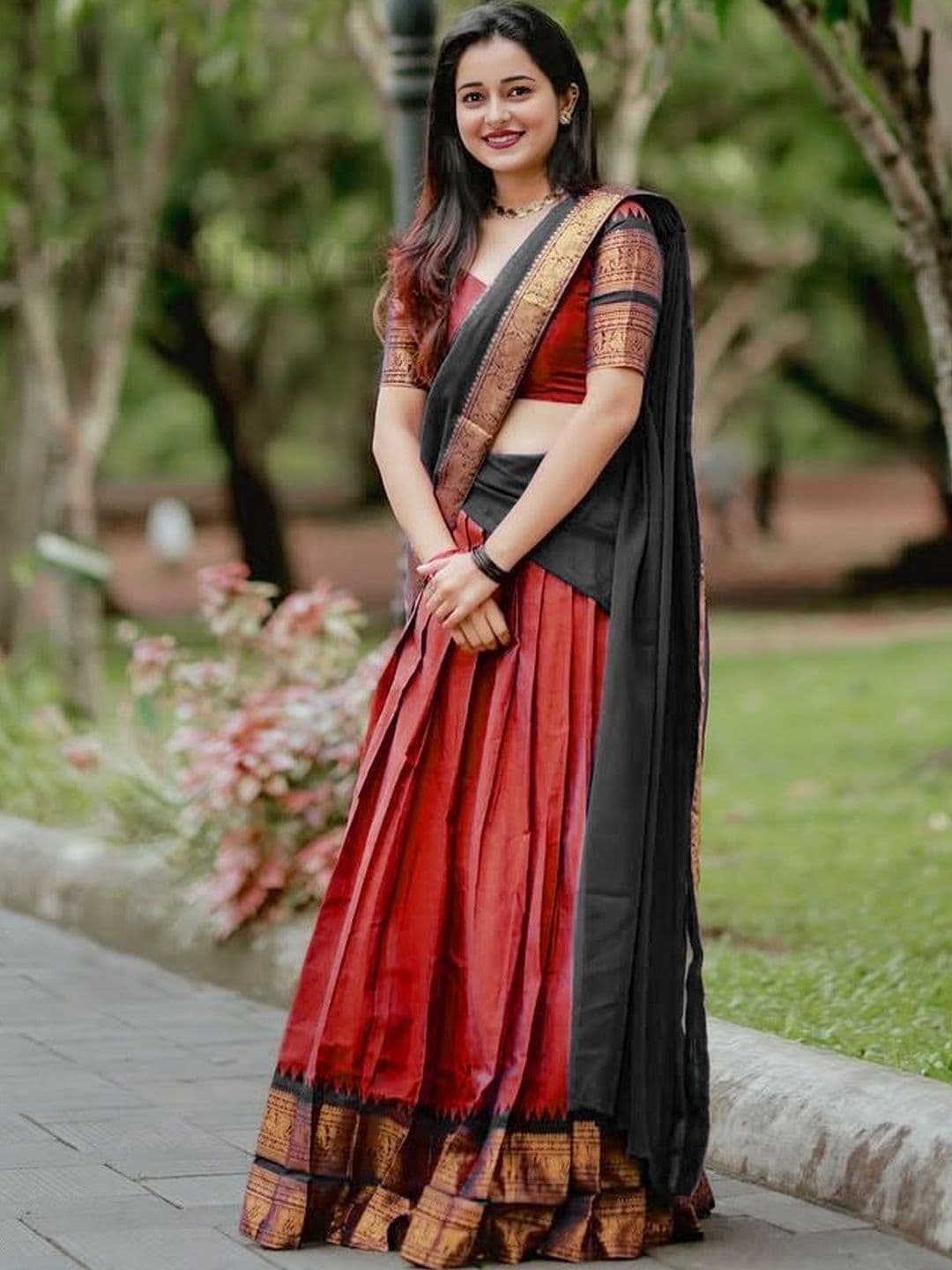 MANMOHITSAREE Unstitched Lehenga & Blouse With Dupatta - view 1