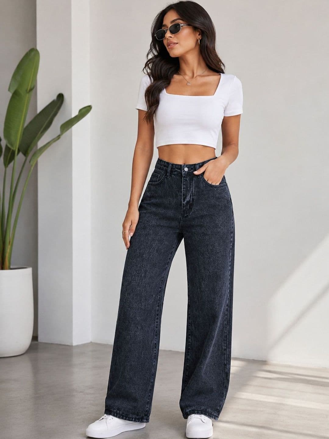 Kotty Women Wide Leg High-Rise Light Fade Jeans - view 1