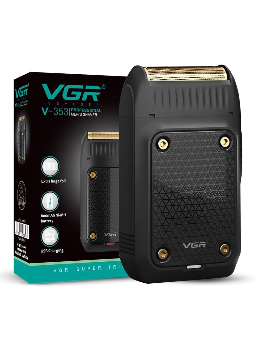 VGR V-353 Foil Shaver for Men with Pop-Up Trimmer 60 Min Runtime & Type-C Quick Charging