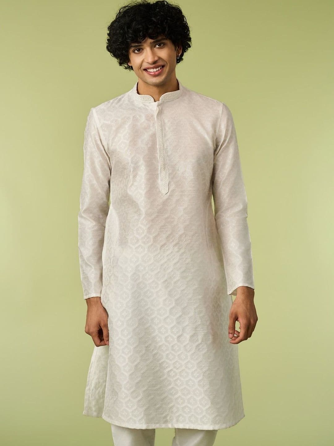 Diwas by Manyavar Self Design Men Kurta - view 1