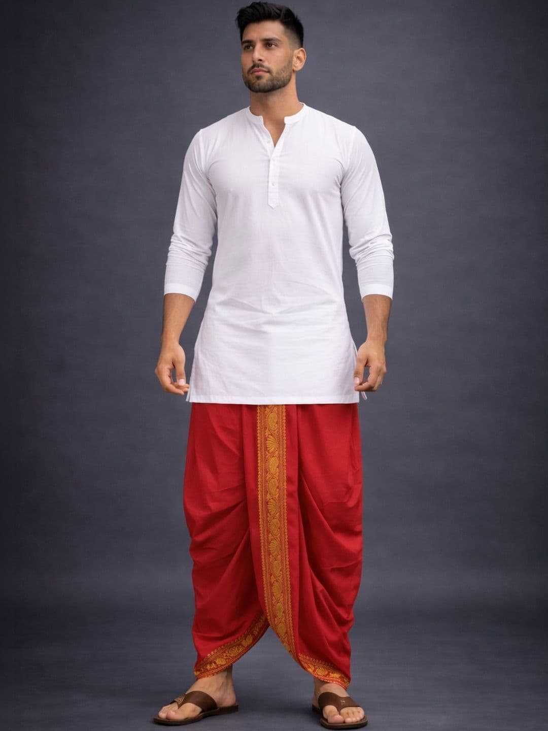 Sawariya handloom Men Embroidered Dhoti Dhotis - view 1