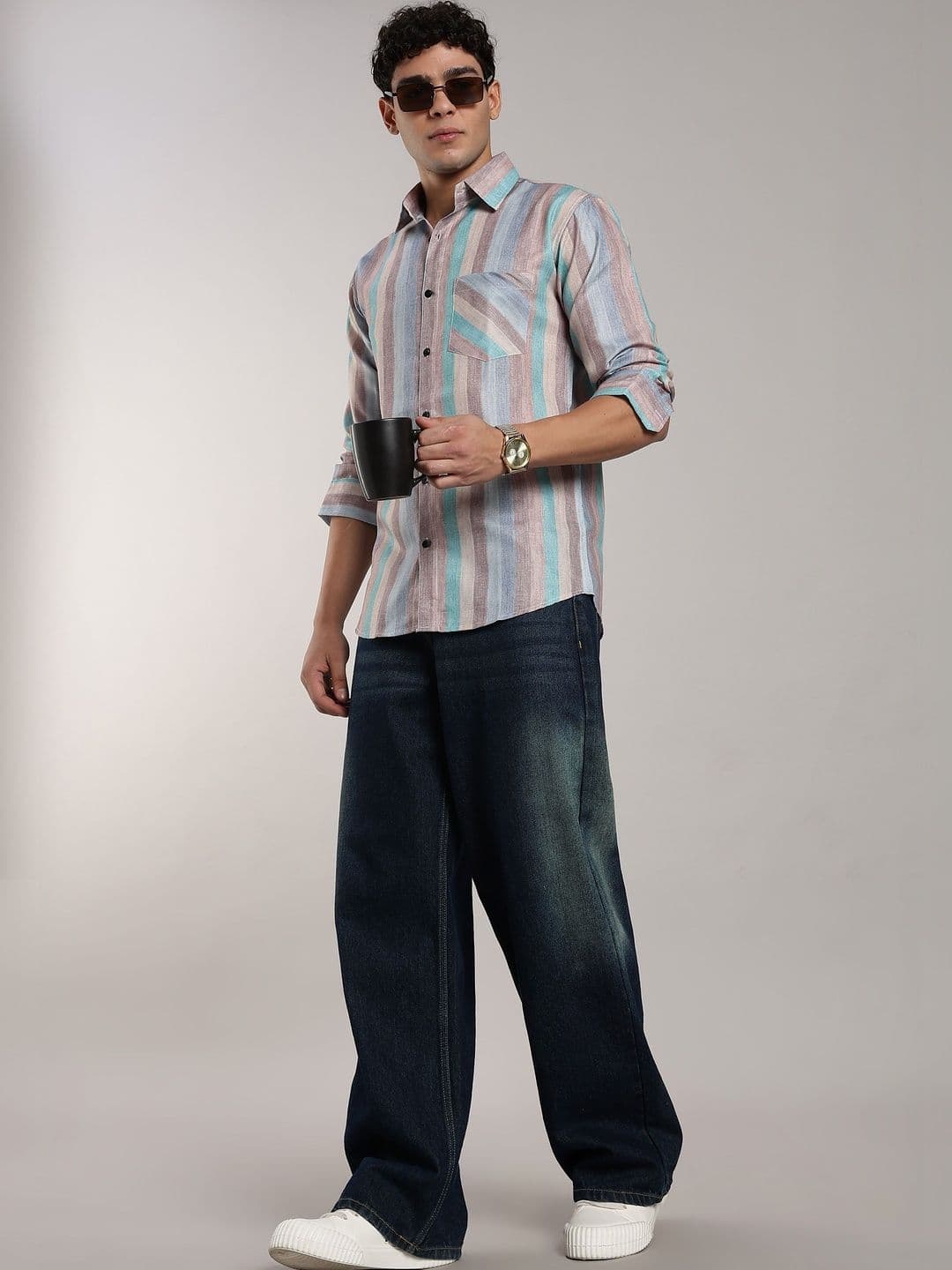 SWADESI STUFF Men Comfort Striped Casual Shirt - view 1
