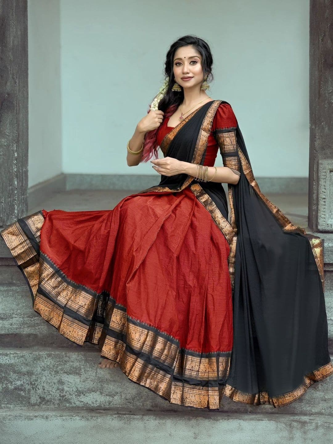 MANMOHITSAREE Unstitched Lehenga & Blouse With Dupatta - view 1