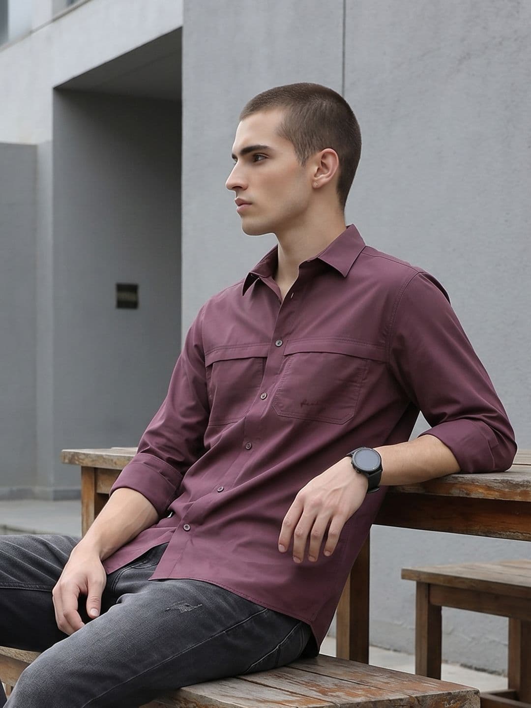 FCUK Spread Collar Casual Shirt - view 1