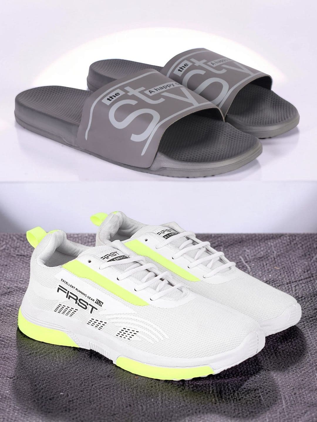 Vortek Men Mesh Running Non-Marking Shoes - view 1