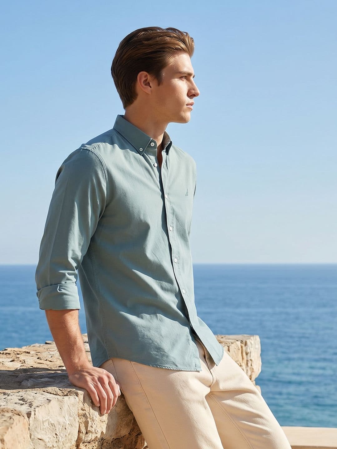 Nautica Button-Down Collar Casual Shirt - view 1
