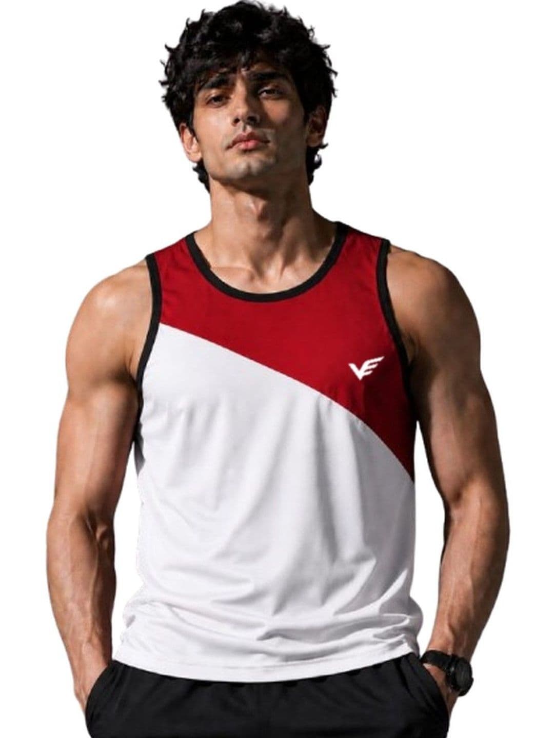 VTSPORTS Colourblocked Gym Vest - view 1