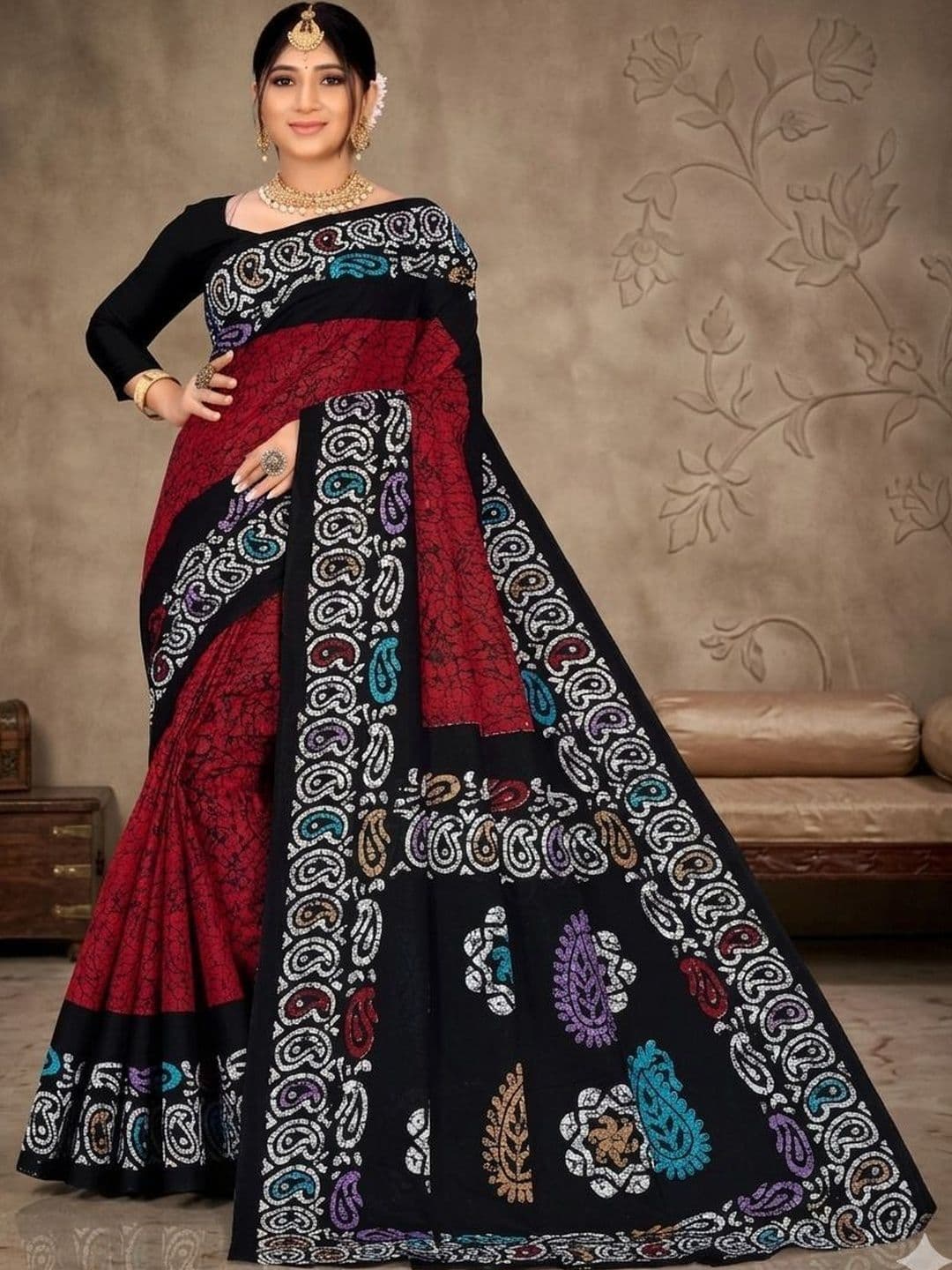 Karishma Pure Cotton Bandhani Saree - view 1