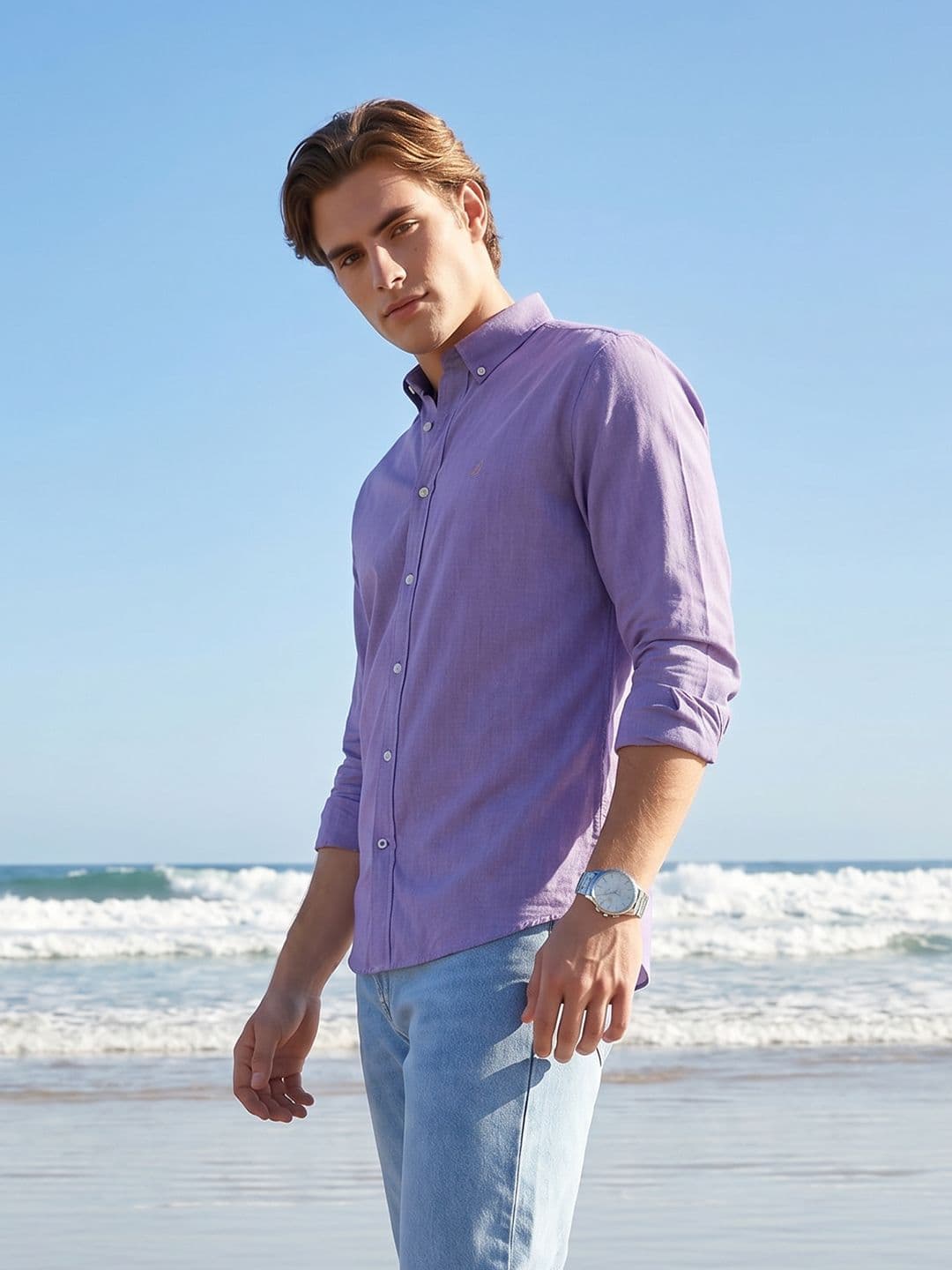 Nautica Slim Fit Pure Cotton Casual Shirt - view 1