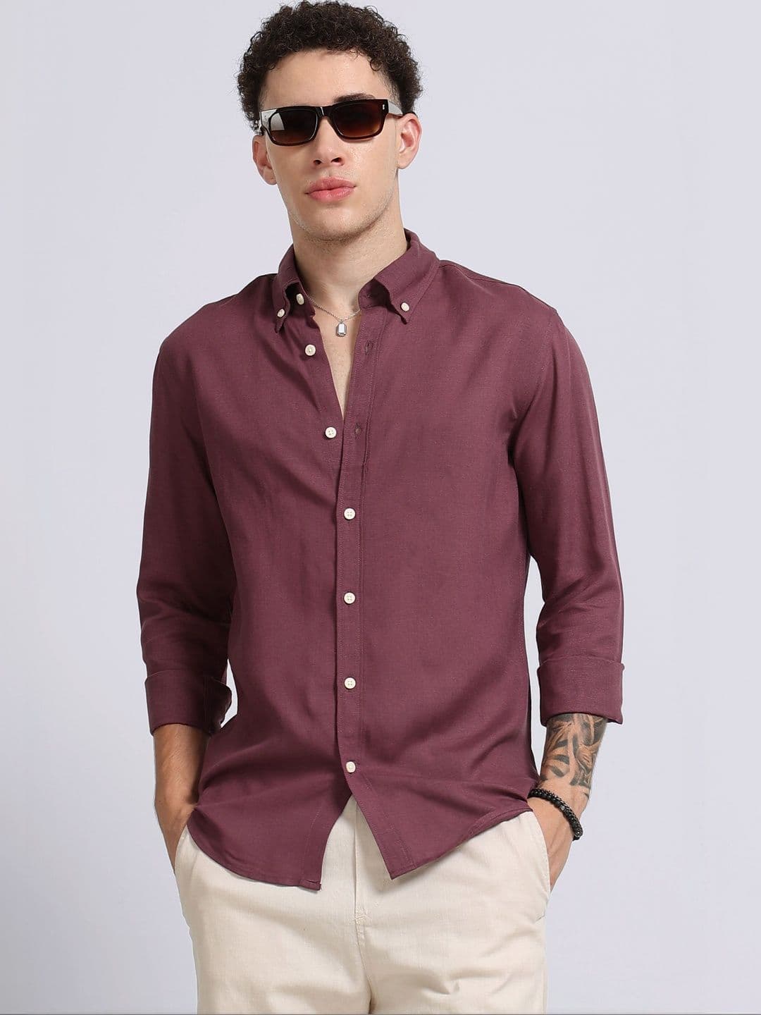 Blu MNKY Men Classic Slim Fit Casual Shirt - view 1