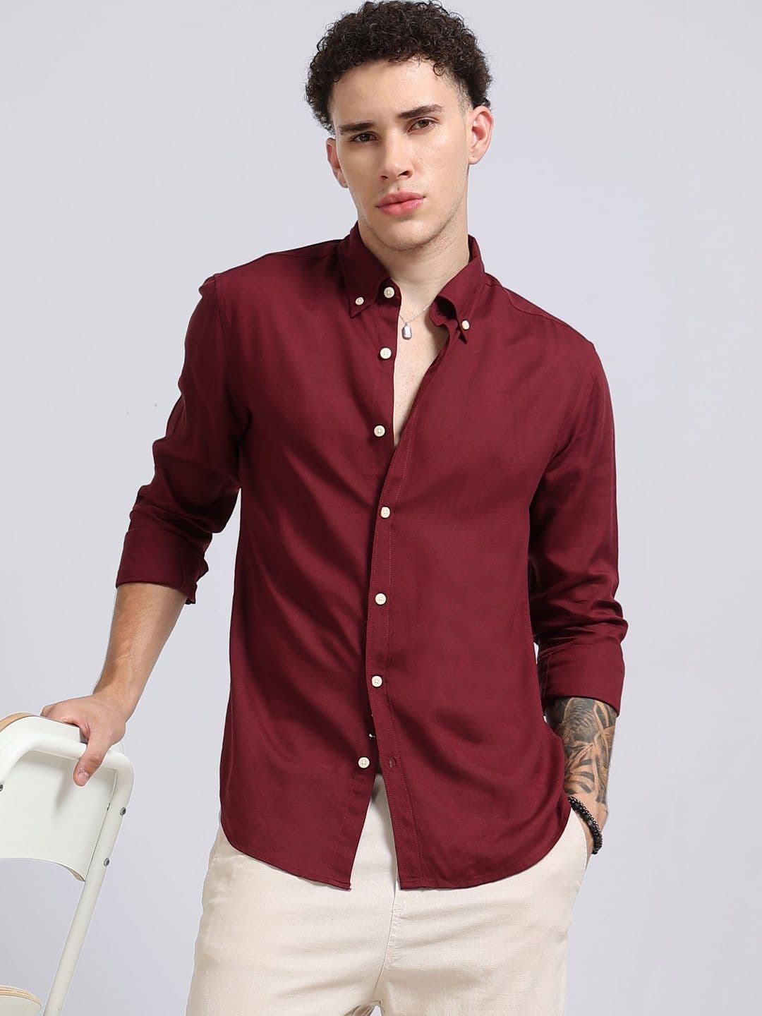 Blu MNKY Men Classic Slim Fit Casual Shirt - view 1