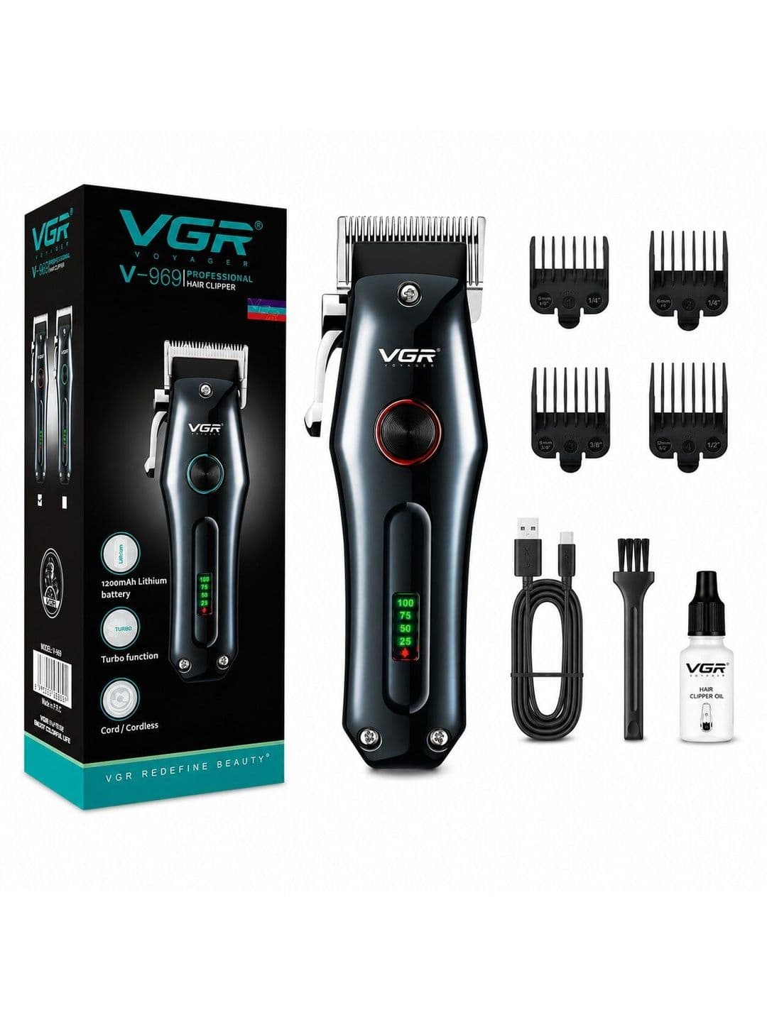 VGR V-969 LED Display Hair Trimmer - view 1