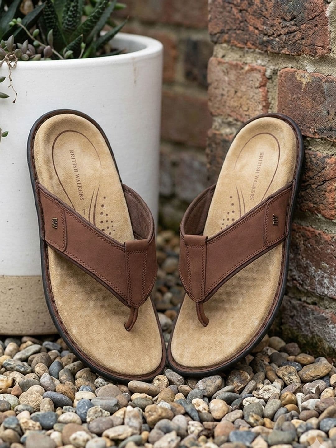 Khadims Men Leather Comfort Sandals - view 1