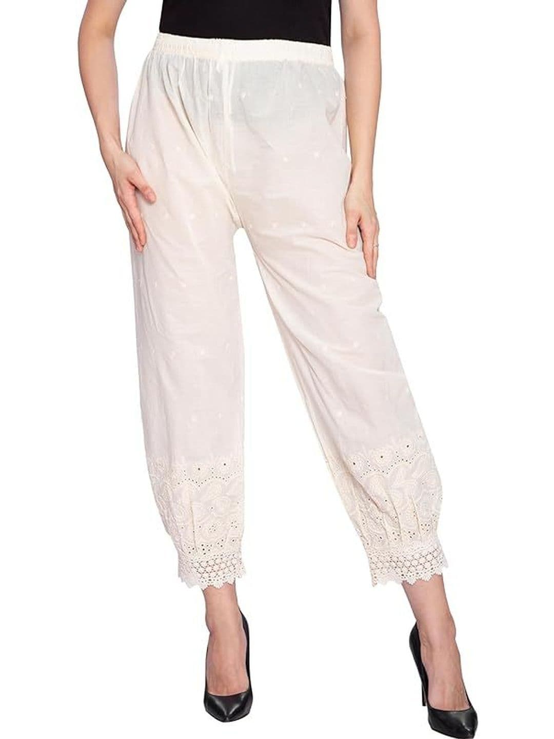 TNQ Women Embroidered Chikankari Loose Fit Cotton Salwar - view 1