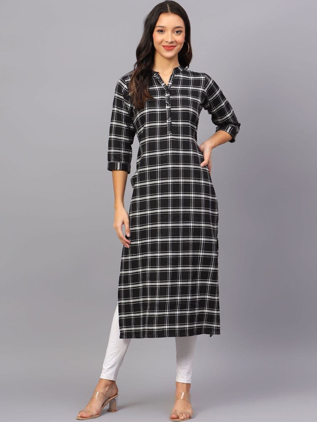 zarista creation Women Checked Kurta - view 1