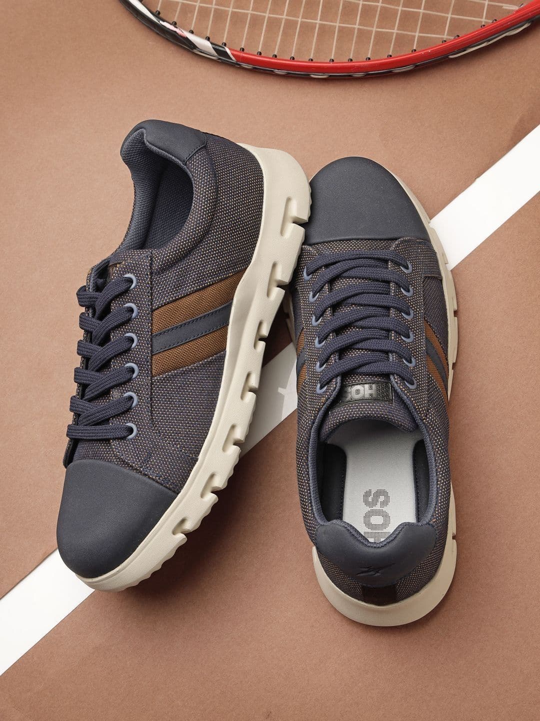 HOS Men Textured PU Sneakers - view 1
