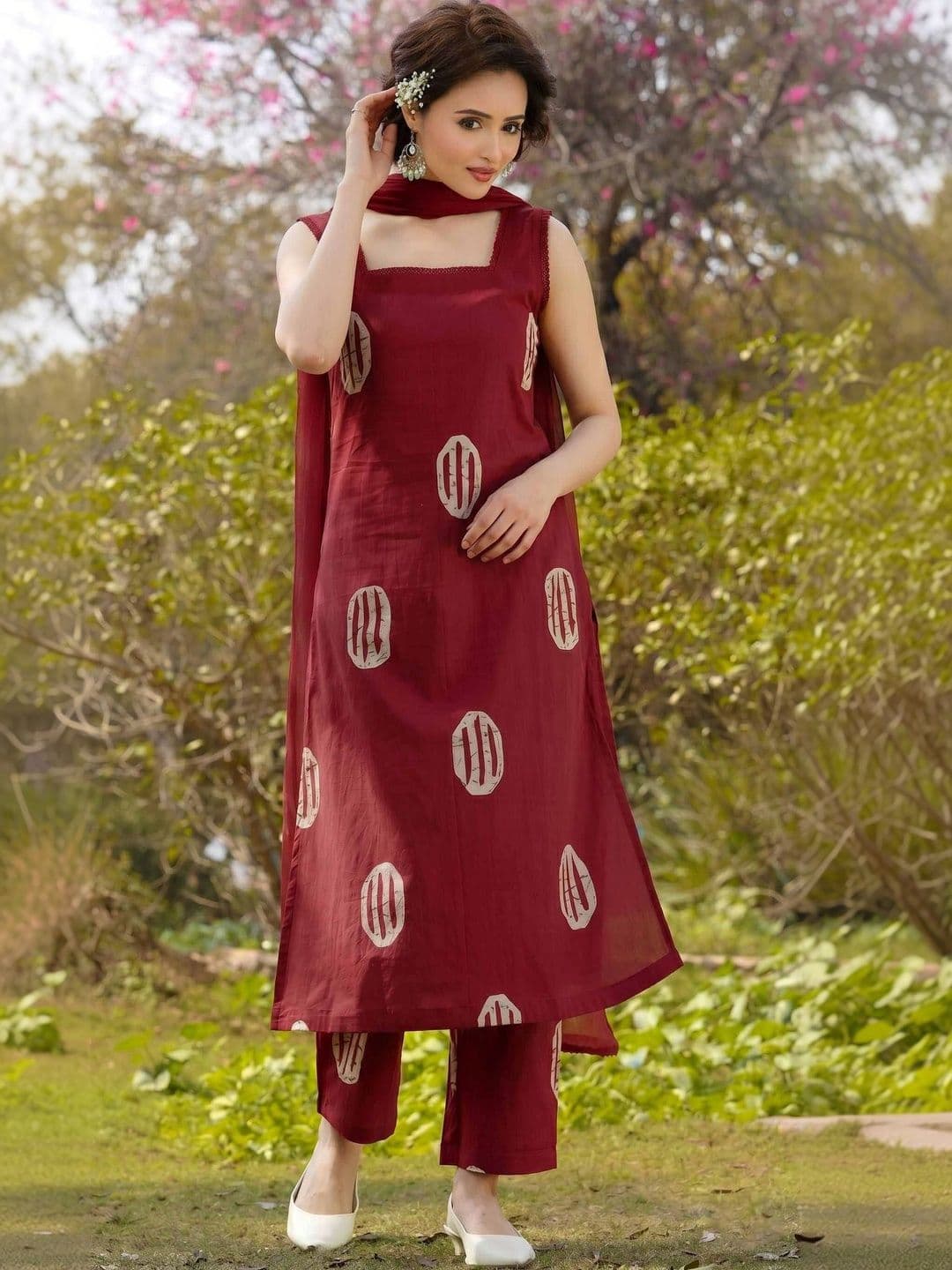 KALINI Women Printed Regular Kurta with Trousers & With Dupatta - view 1