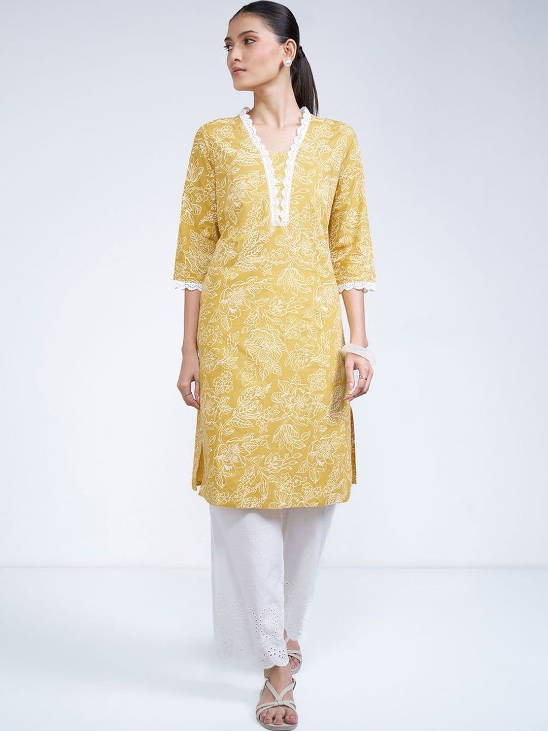 RANGMANCH BY PANTALOONS Women Floral Printed Kurta - view 1